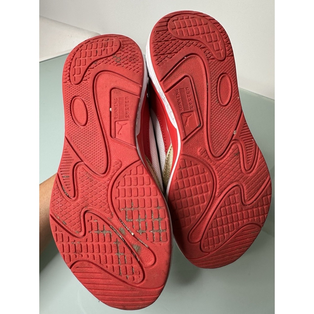 Puma Unisex Kids RS Fast Glitz GS - SZ 3C - Red Gold Athletic Shoes Eur- 34,5 - Picture 9 of 9
